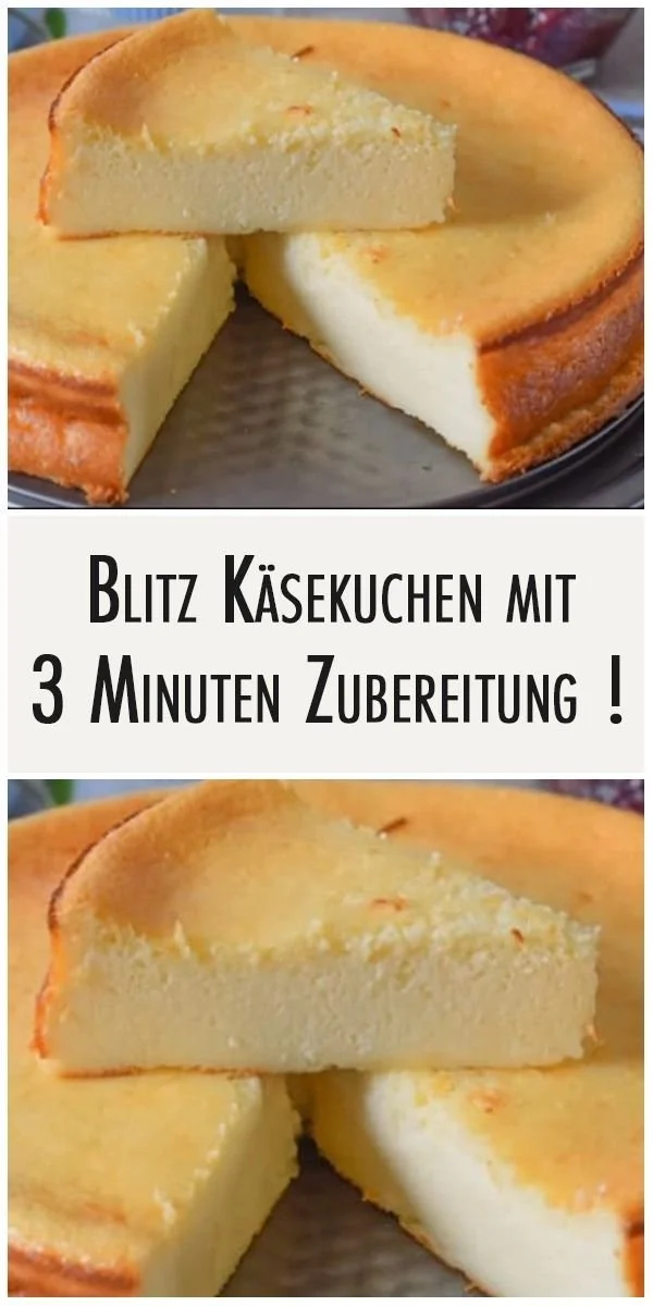 Blitz Käsekuchen mit 3 Minuten Zubereitung, einfach und lecker