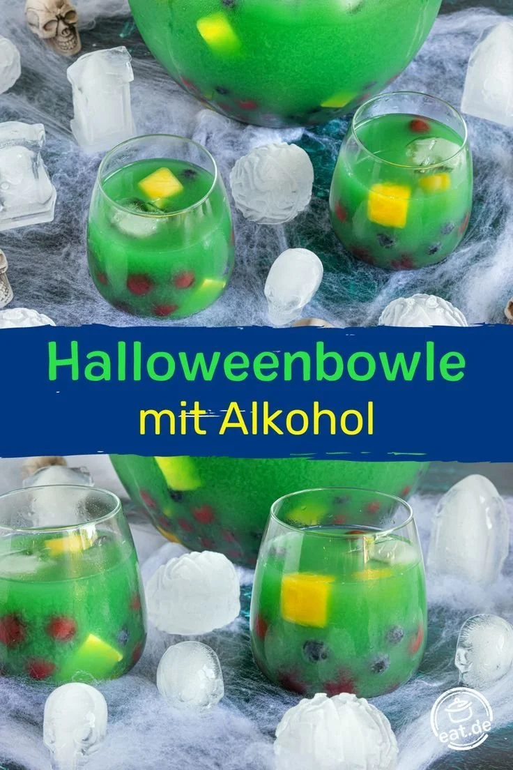 Halloweenbowle mit Alkohol für gruselige Partys und Feiern