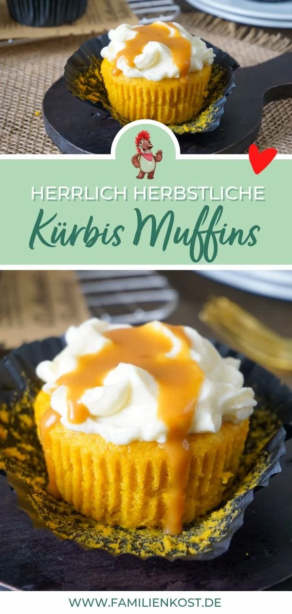 Leckere Kürbismuffins im Herbst aus frischem Kürbis